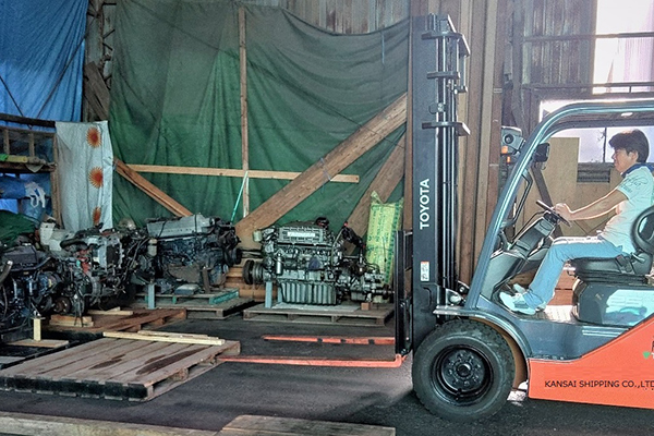 Repair sales of second-hand, large and small ship engines, and equipment