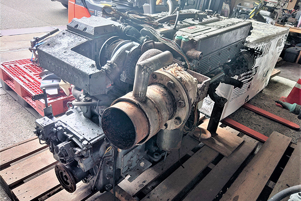 Repair sales of second-hand, large and small ship engines, and equipment